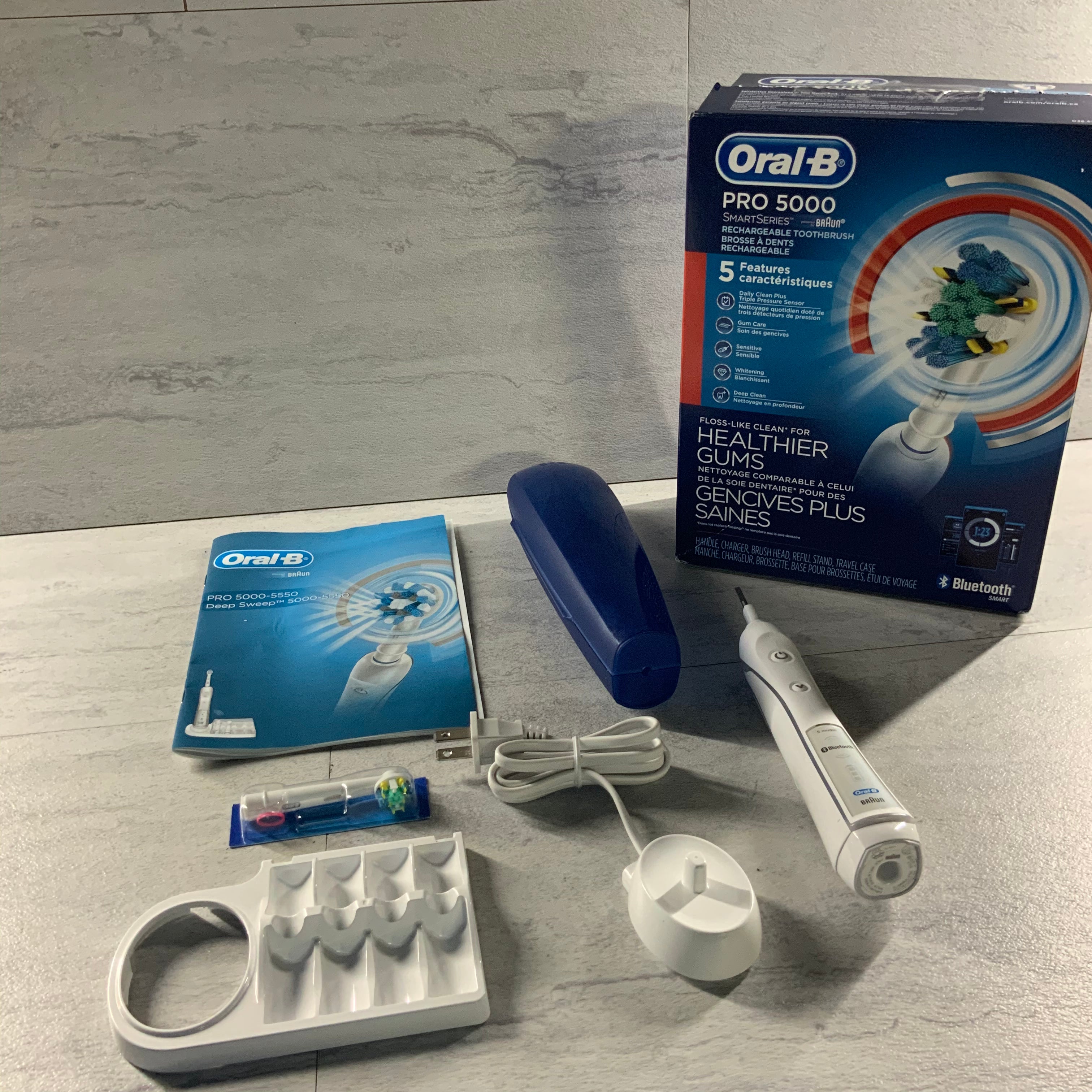 Oral-B Pro 5000 Power Rechargeable Electric Toothbrush with Bluetooth - OPEN BOX (7331431448814)